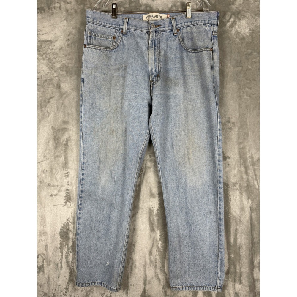 Levi's 505 Regular Fit Light Wash Denim Jeans Men's Size 36x30